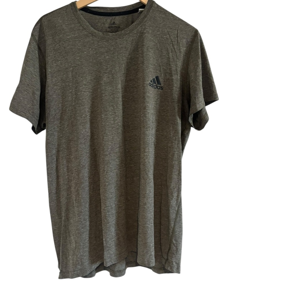 Adidas Men's Heathered Olive Moisture Wick Tee Size XL